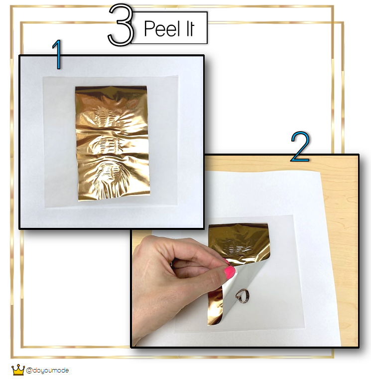 How to DIY your own gold foil overlays with vellum wedding invitations tutorial