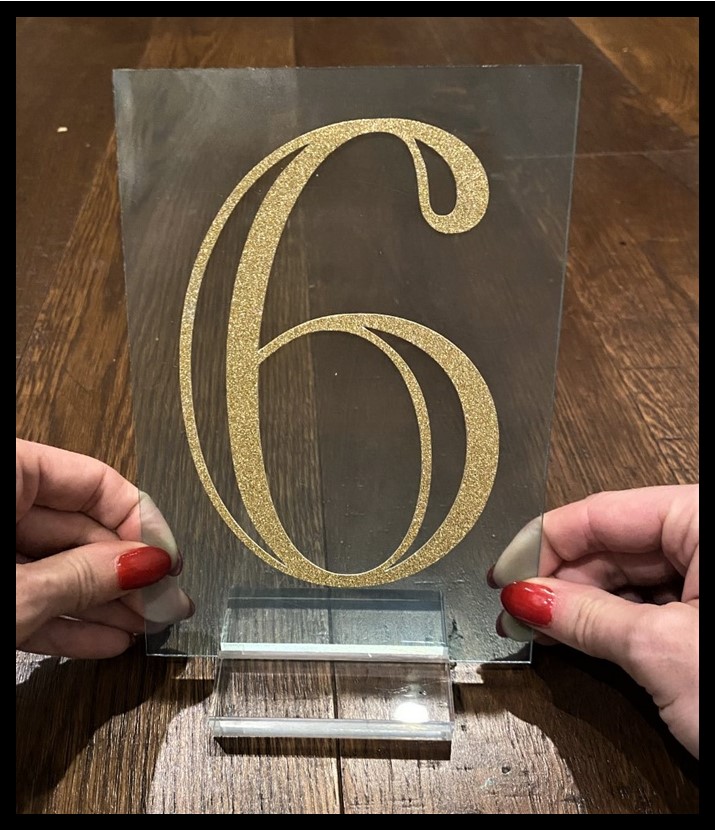 DIY Tutorial: Glitter Acrylic Table Numbers